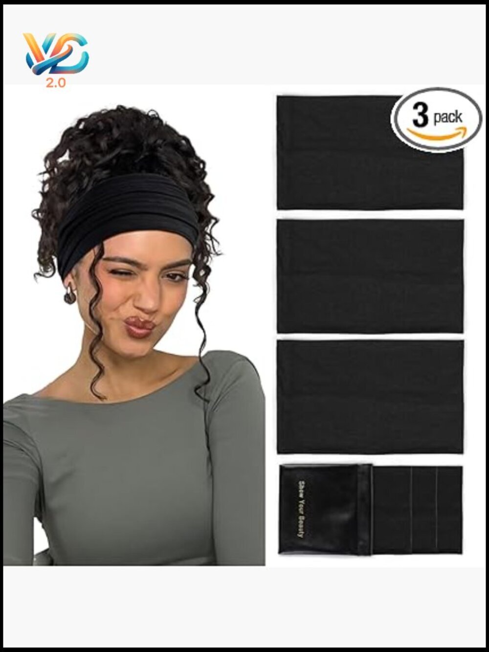 Wide Stretchy Headband Non Slip Thick Boho Elastic Hair Band Workout Running